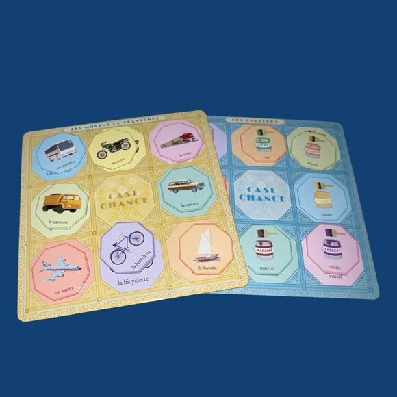 eeBoo French Bingo Game Foreign Language Kids Nature Vehicle Animal Color Foods - Picture 2 of 5